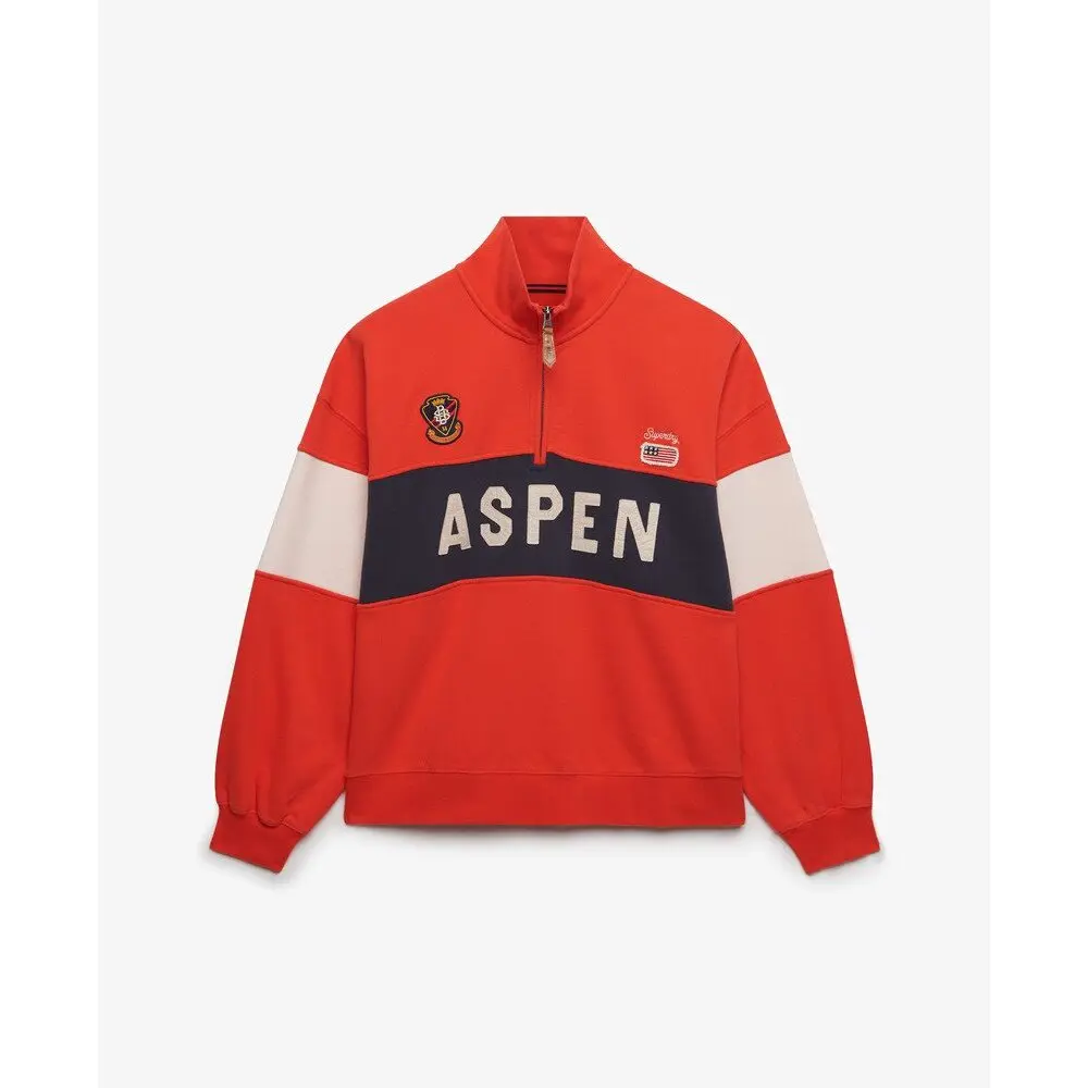 Pullover mit halbem Reißverschluss, Damen Superdry Preppy