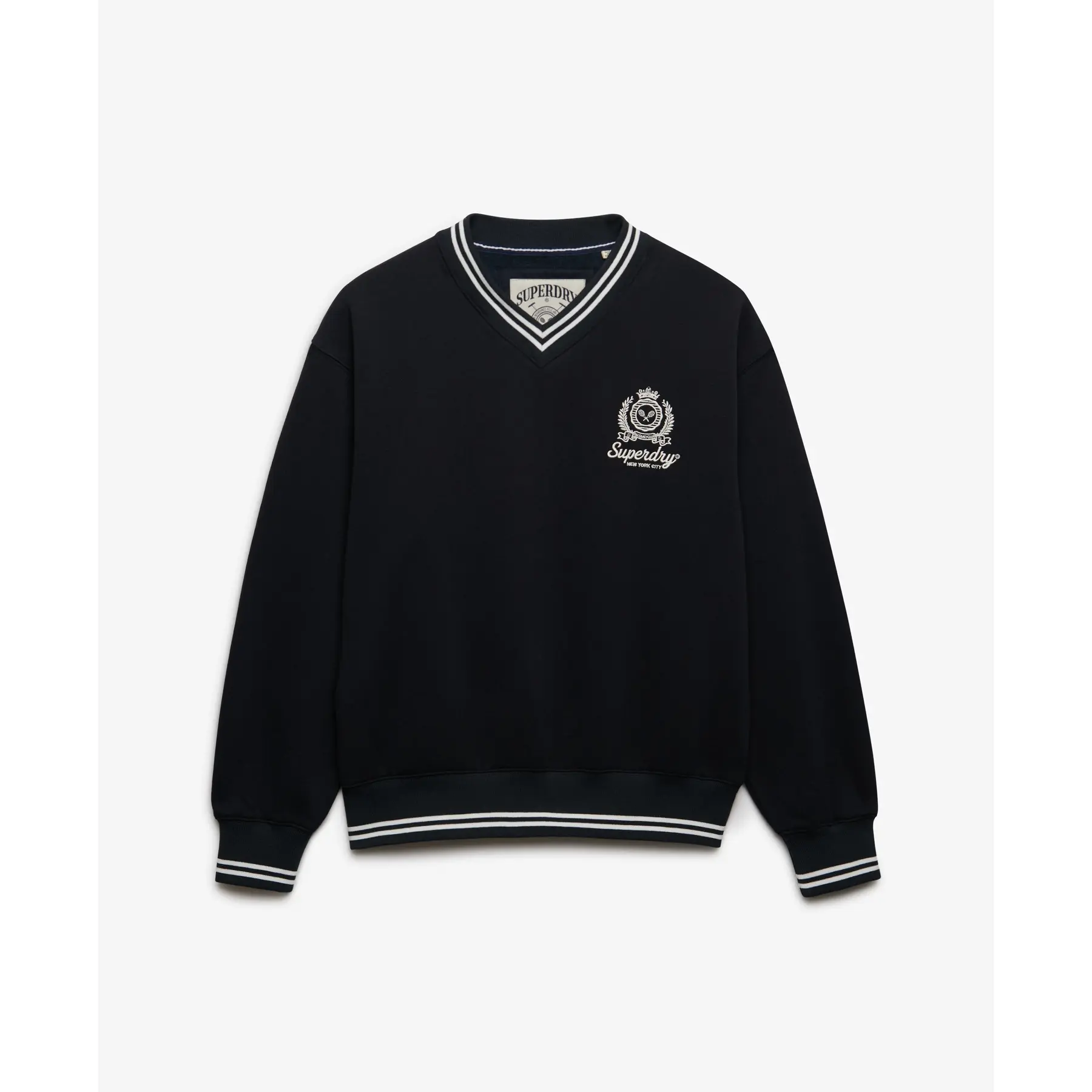 Damen V-Ausschnitt Sweatshirt Superdry Country Club Crest