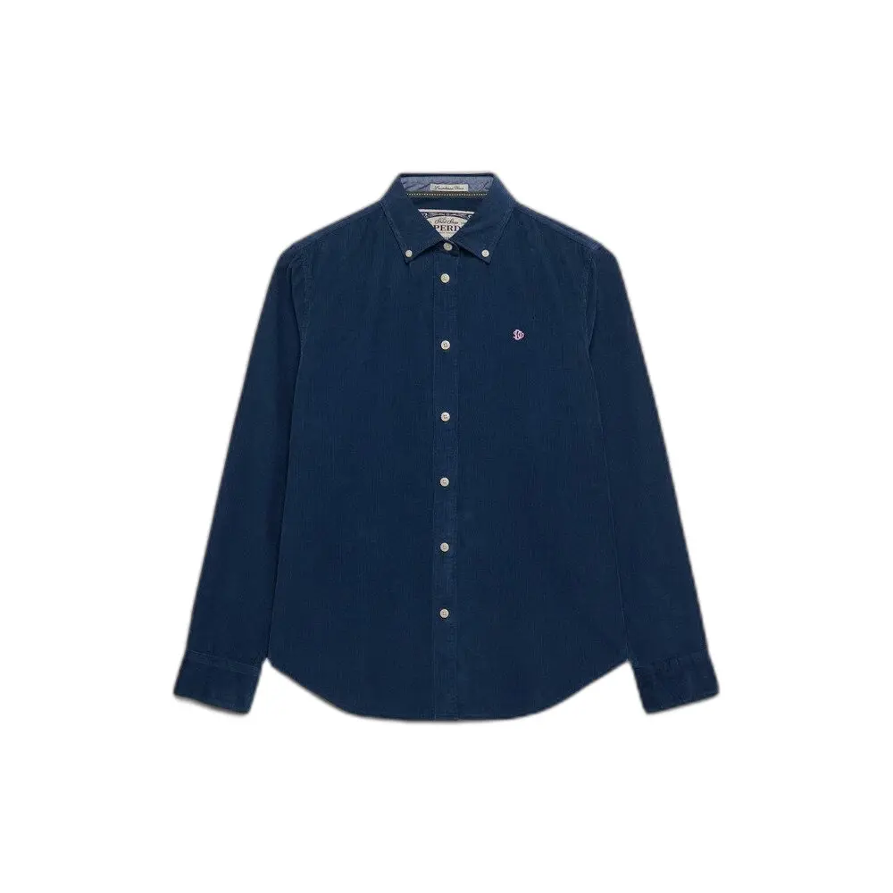 Camicia in velluto a maniche lunghe donna
