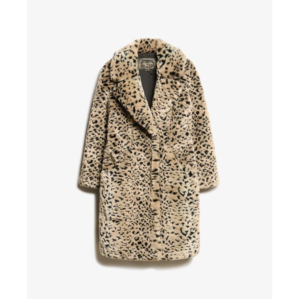 5063068479756 - Langhaar Vintage Damenmantel aus Kunstfell Superdry