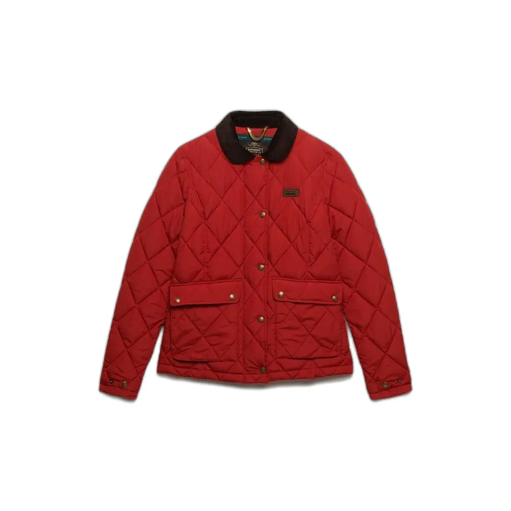 Damen Daunenjacke mit Samtbordüre Superdry