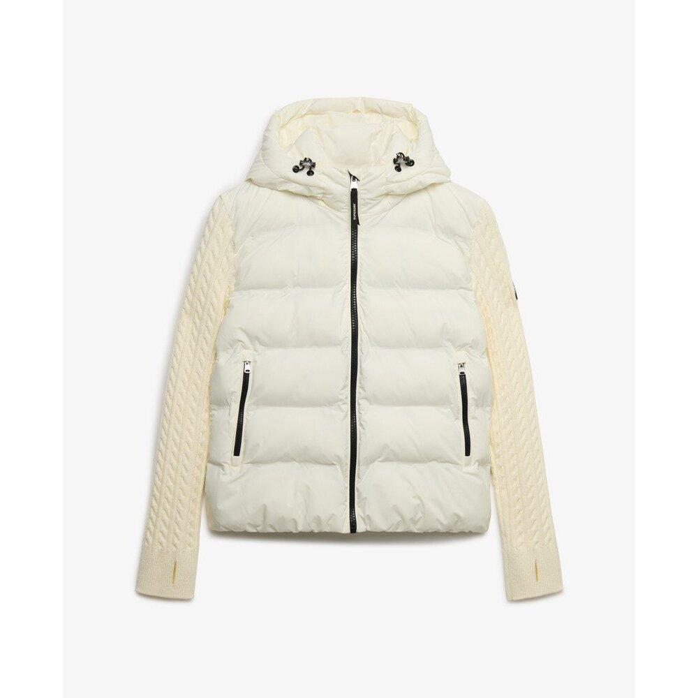 5063634245112 - Damen Steppjacke mit Kapuze und Strickärmeln Superdry