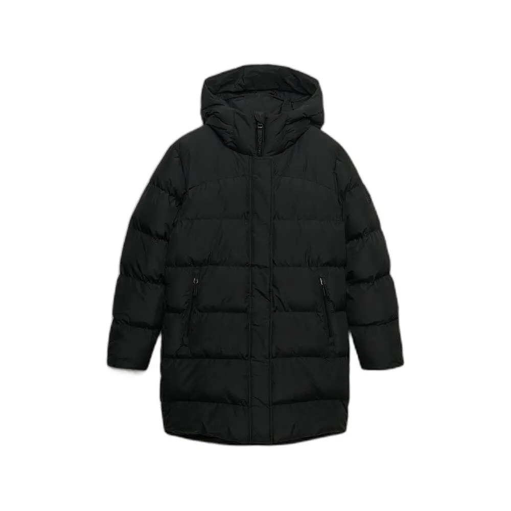 Damen lange Steppjacke mit Kapuze Superdry