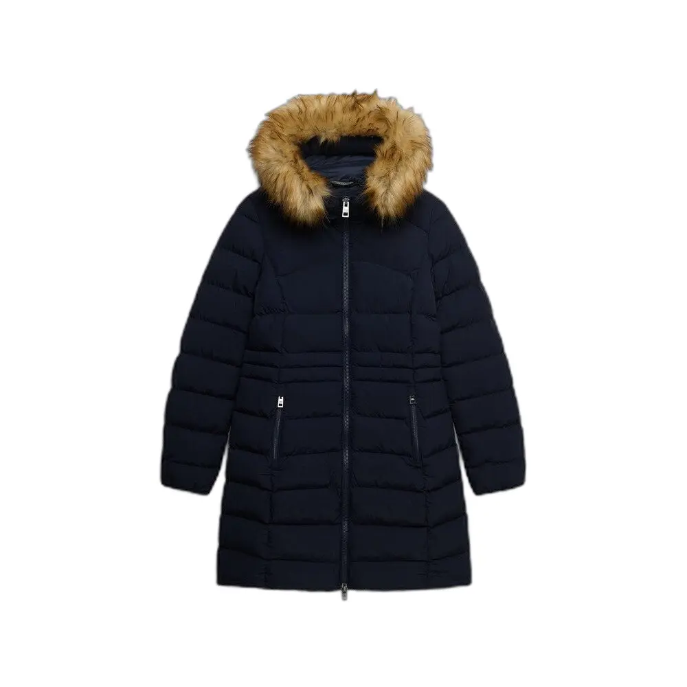 Superdry - Fuji Jas Met Capuchon En Imitatiebont - Dames - Gewatteerde jassen