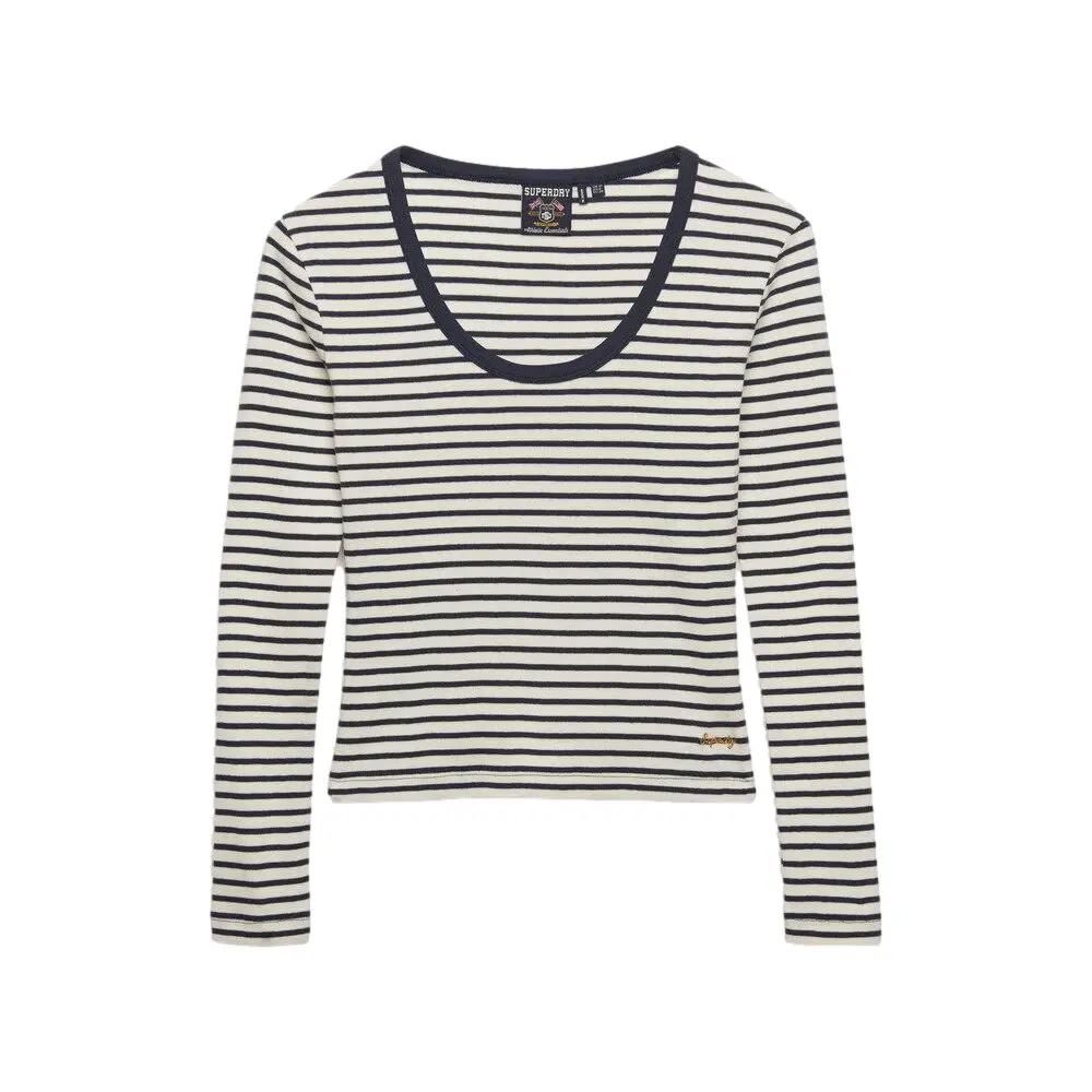 Image of Gestreiftes Langarmshirt für Frauen Superdry Ath Ess