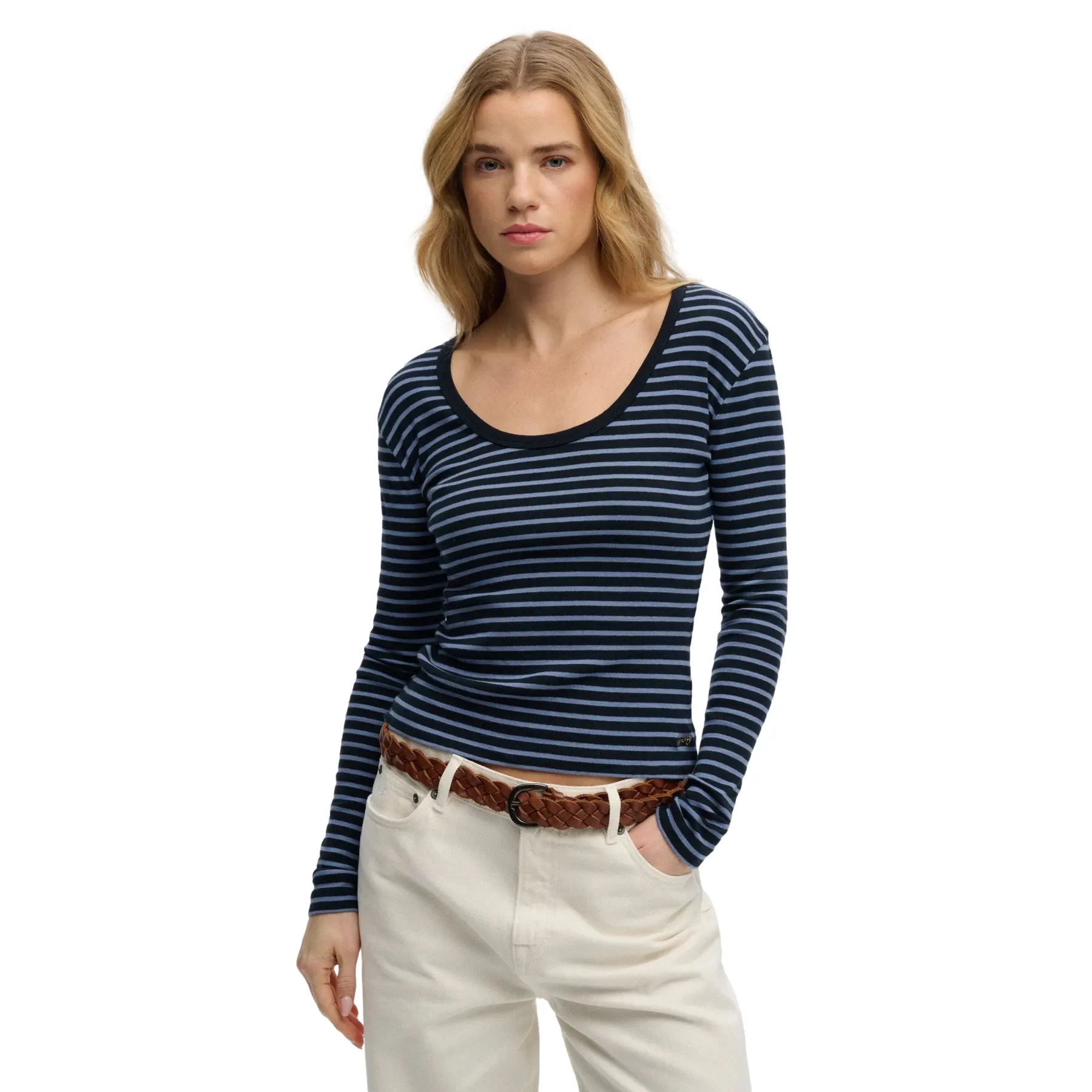 Gestreiftes Langarmshirt für Frauen Superdry Ath Ess