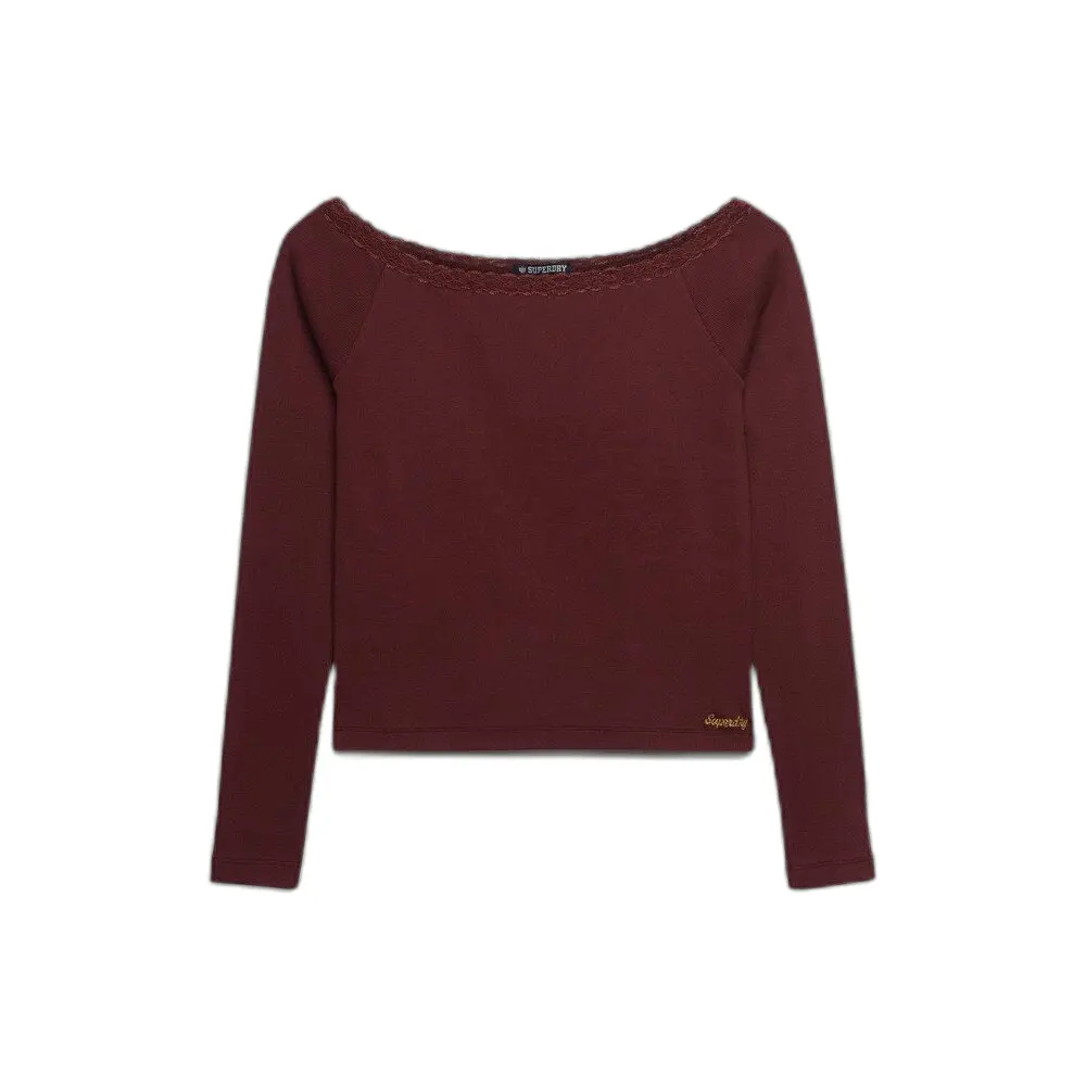 Damen T-Shirt mit Spitze Superdry Ath Ess