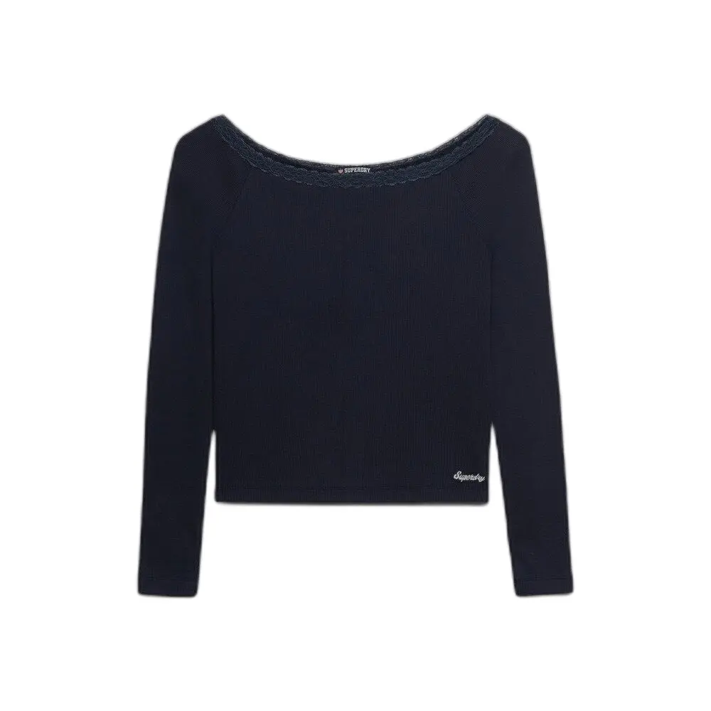 Image of Damen T-Shirt mit Spitze Superdry Ath Ess