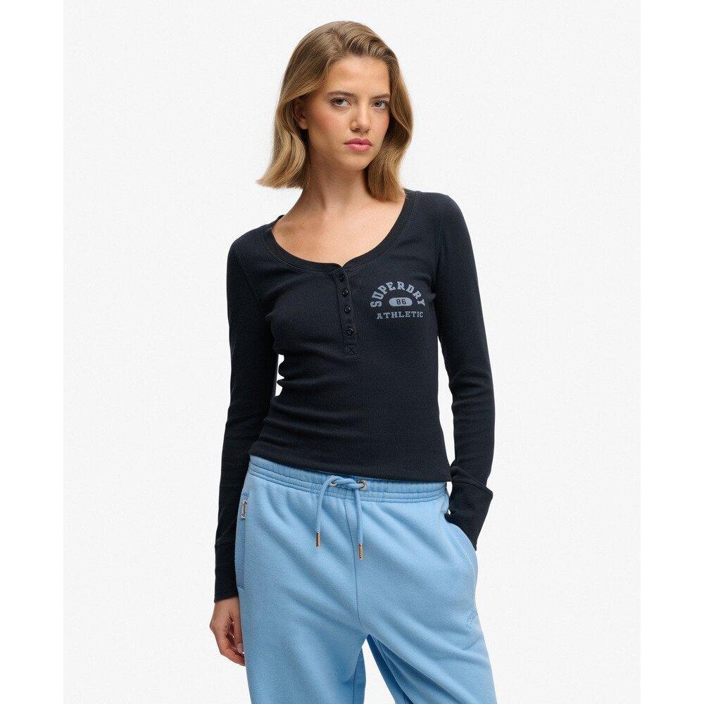 5063634180765 - Damen Langarmhemd mit Knöpfen Athletic