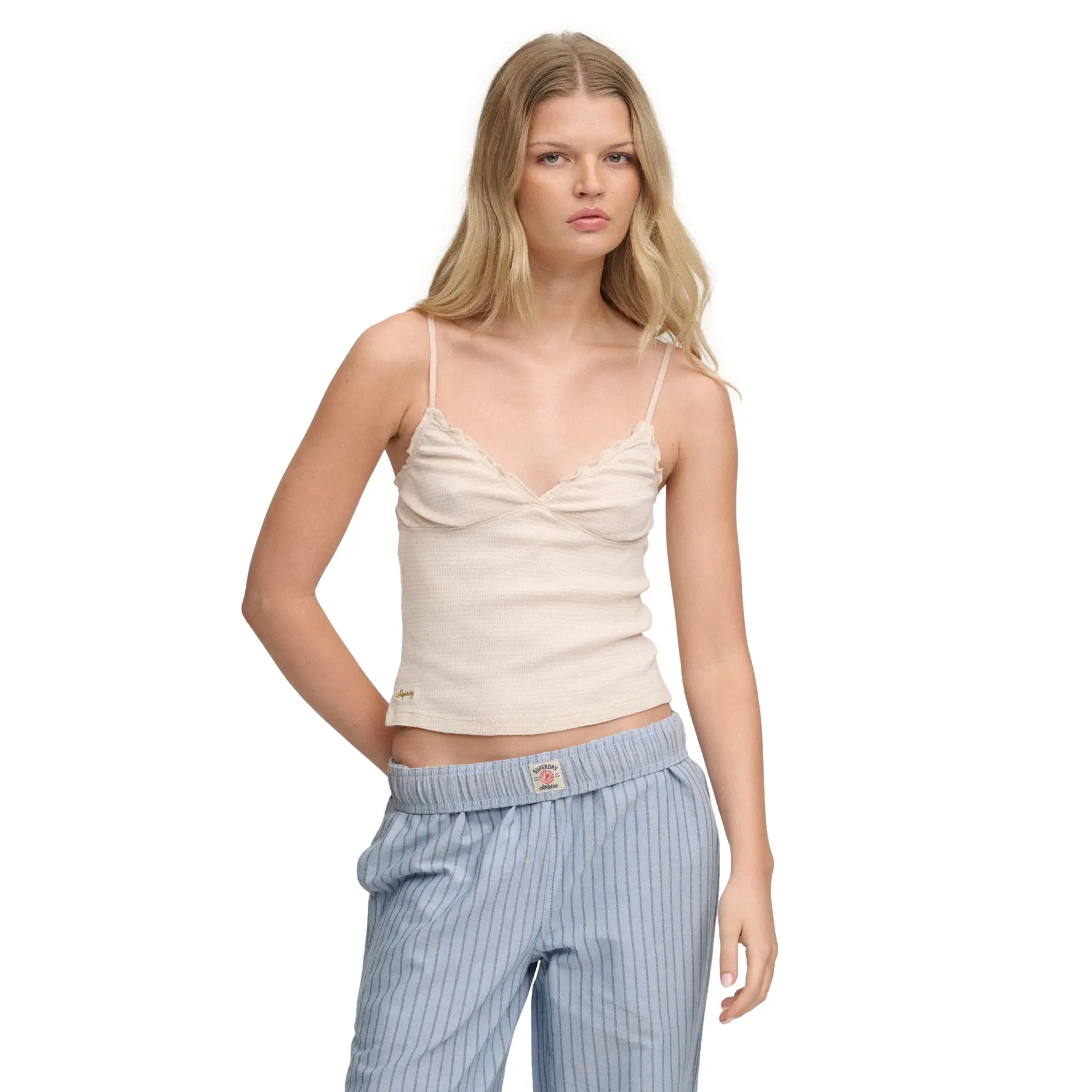 Waffle V-Neck Tank Top Women's Superdry Athletic Essential