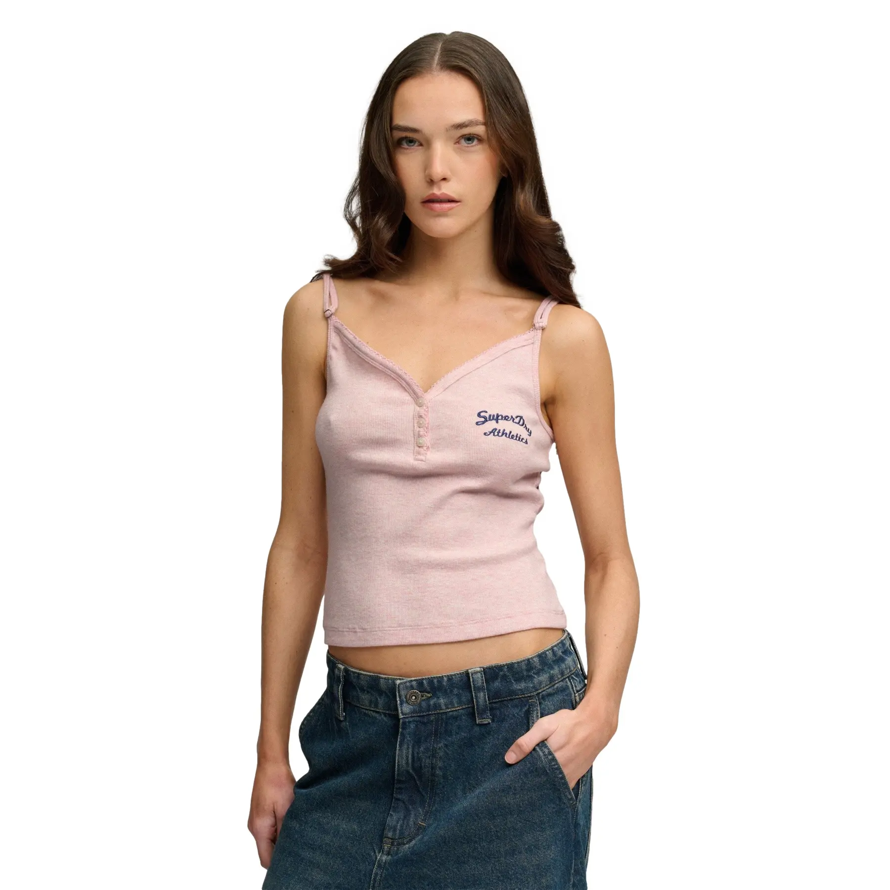 Canottiera da donna Superdry Athletic Essentials Button Down Cami Top