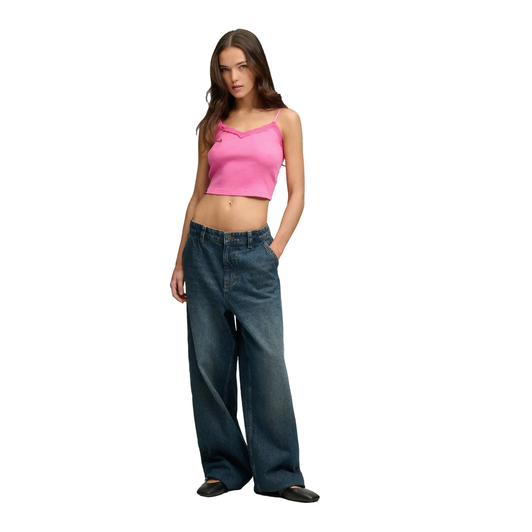 Lace Trim Vest Women Superdry Essential