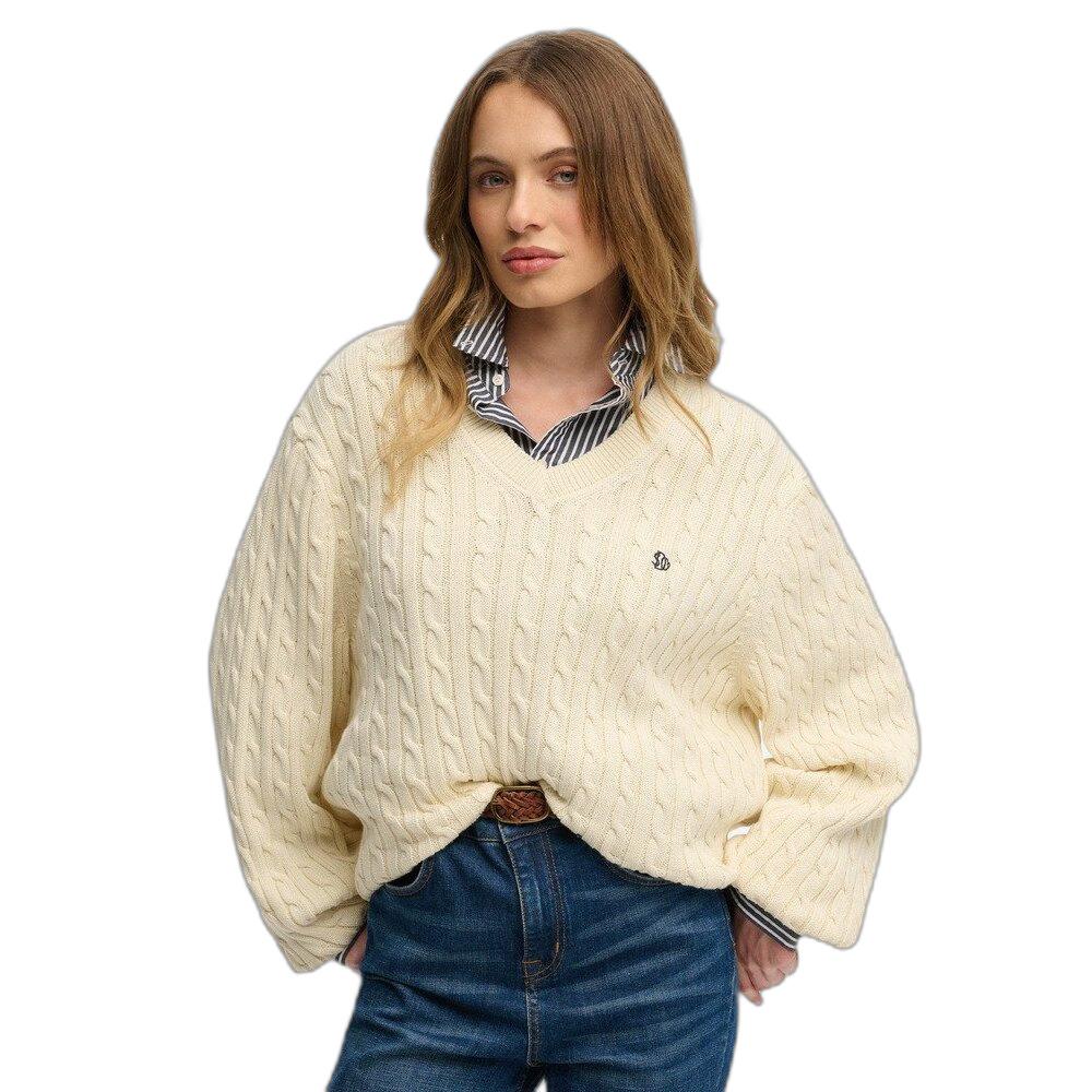 5063634235816 - Oversized Damen-Crewneck-Pullover Superdry