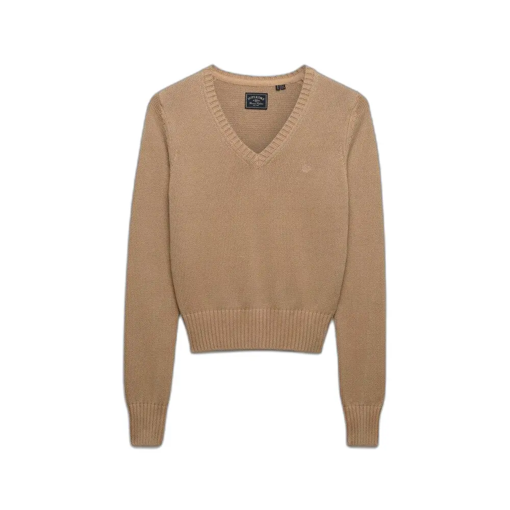 Maglia col V effetto sbiadito donna