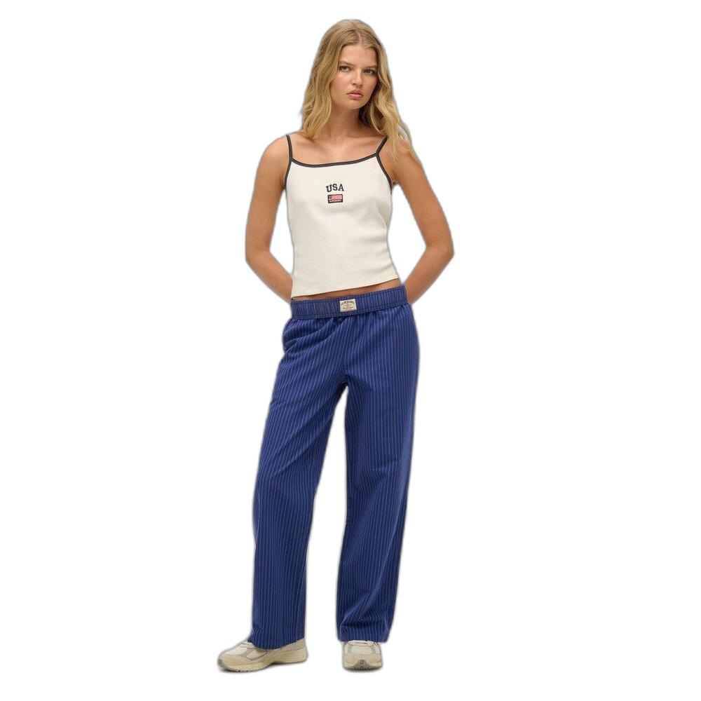 5063068911928 - Gestreifte Bio-Baumwoll-Hose mit elastischem Bund für Damen Superdry