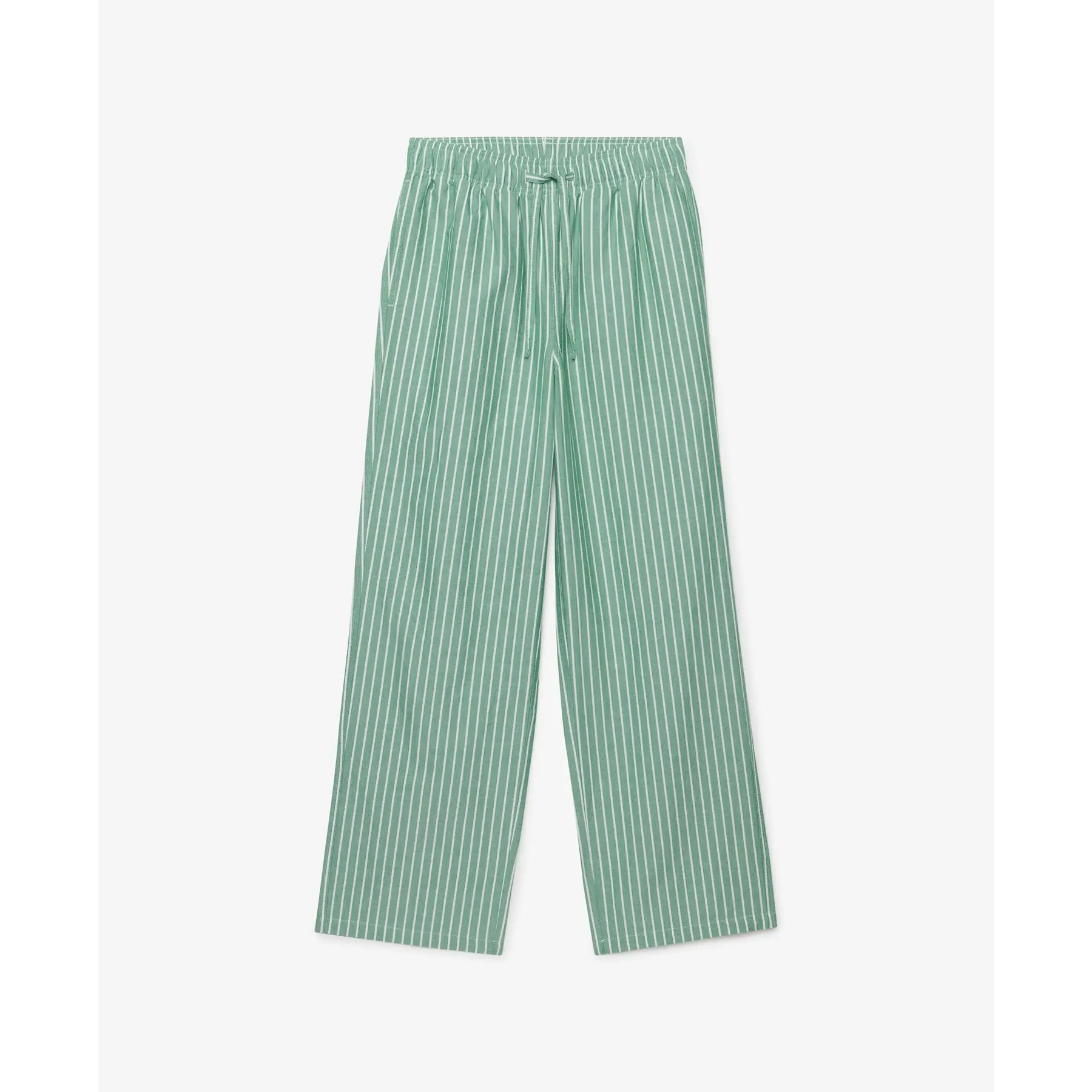 Pantaloni a righe in cotone donna