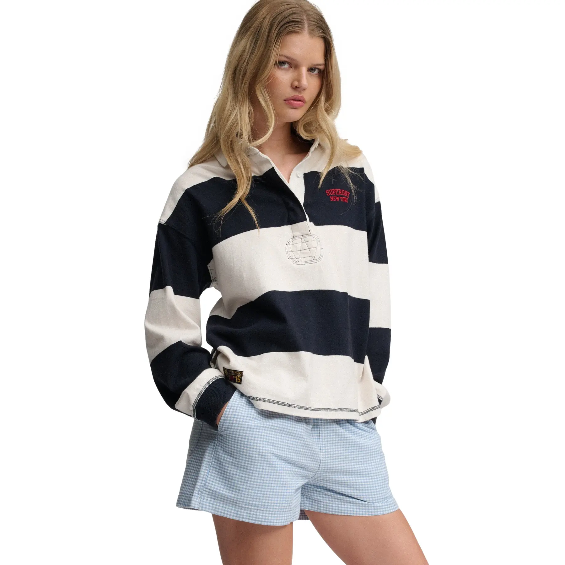 Short a quadri in cotone donna Superdry