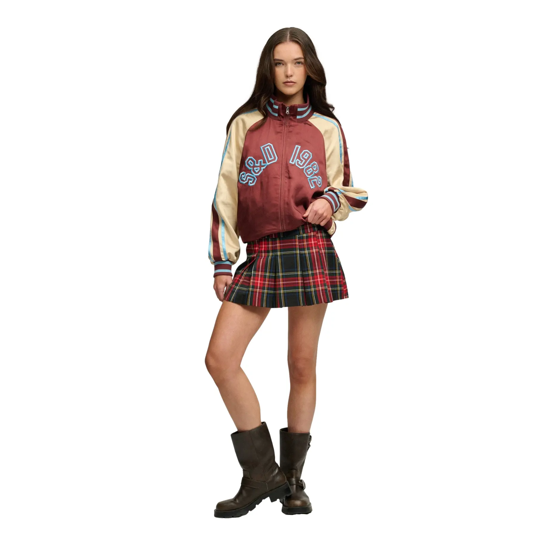Faltenrock Damen Superdry