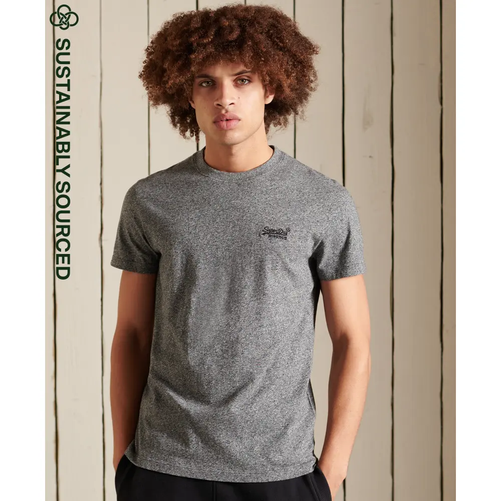 5057847177322 - Mens Essential T-Shirt aus Bio-Baumwolle mit Logo Dunkelgrau - Größe XS