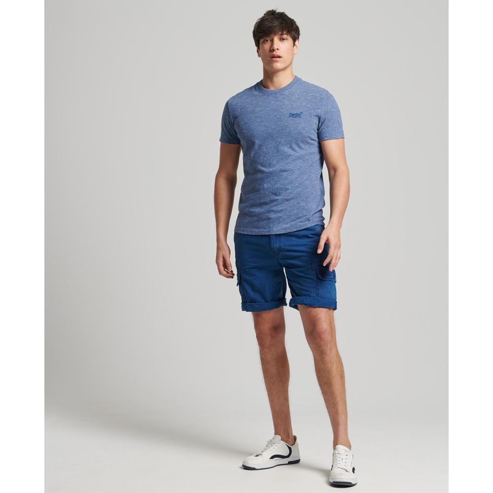 5057847177421 - Mens Vintage Logo T-Shirt aus Bio-Baumwolle mit Stickerei Dunkelblau - Größe S