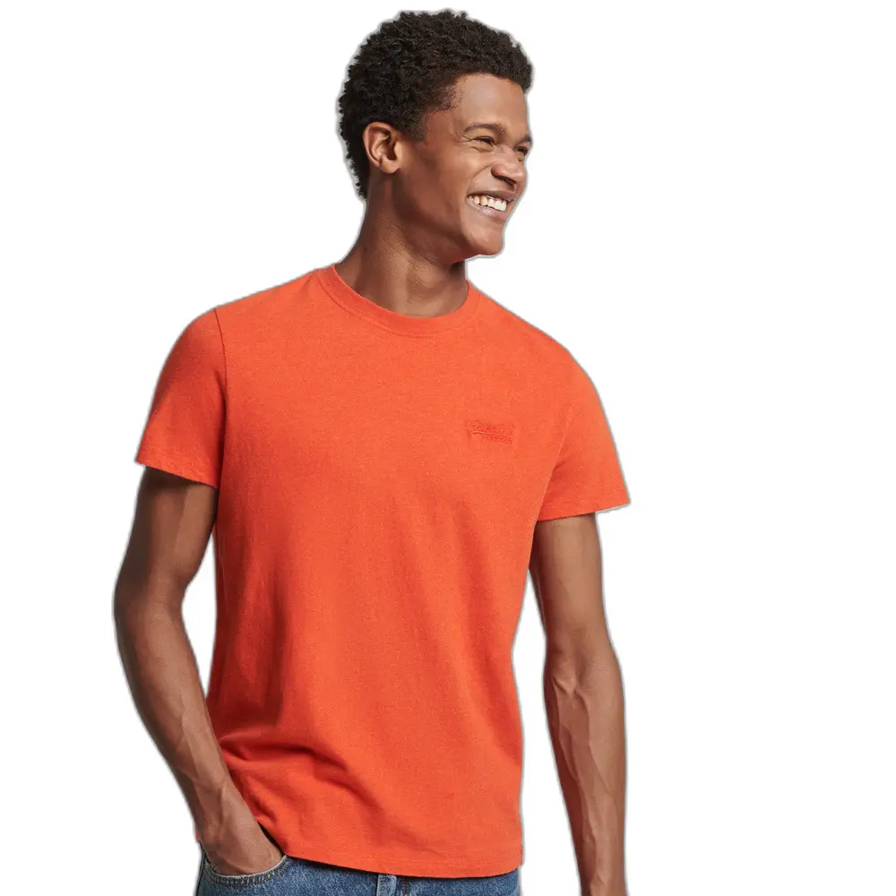 5057847177827 - Mens Vintage Logo T-Shirt aus Bio-Baumwolle mit Stickerei Orange - Größe Xxl