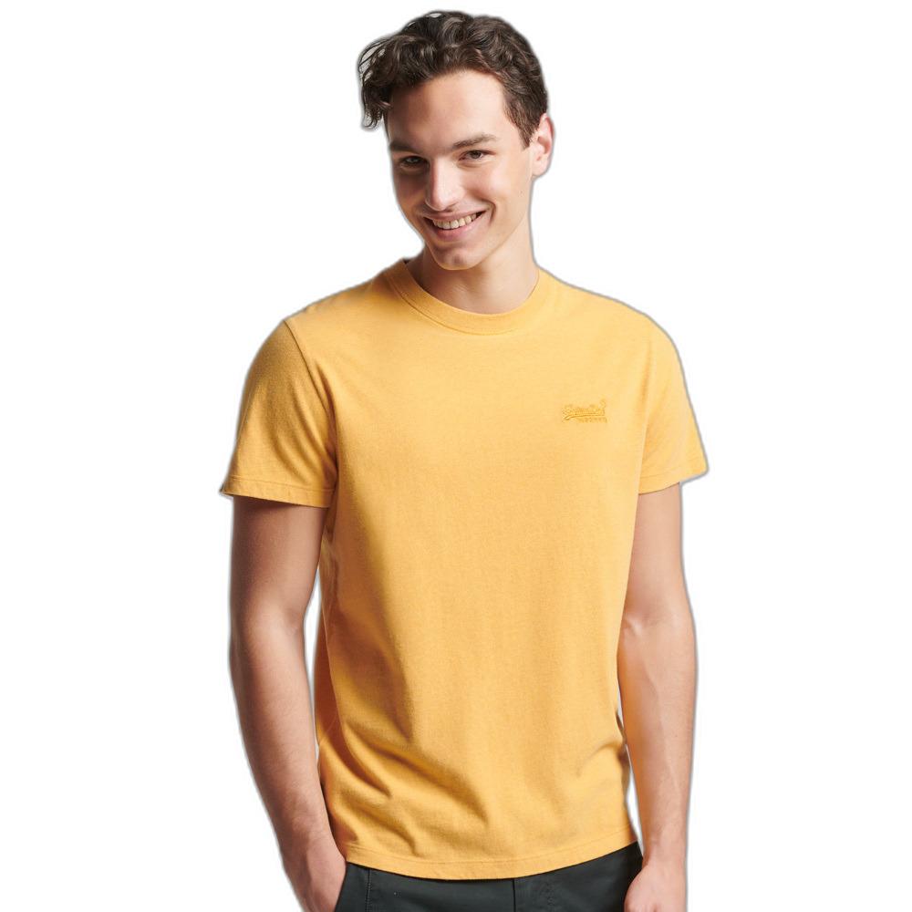 5057847179975 - Mens Vintage Logo T-Shirt aus Bio-Baumwolle mit Stickerei Gelb - Größe XL 5057847179975 - Mens Vintage Logo T-Shirt aus Bio-Baumwolle mit Stickerei Gelb - Größe XL