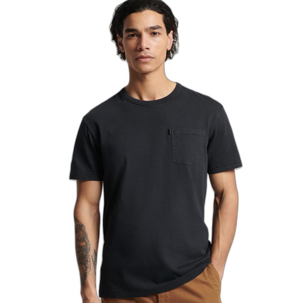 5057847566089 - Mens Vintage Surfer Ranchero T-Shirt aus Bio-Baumwolle Schwarz - Größe S