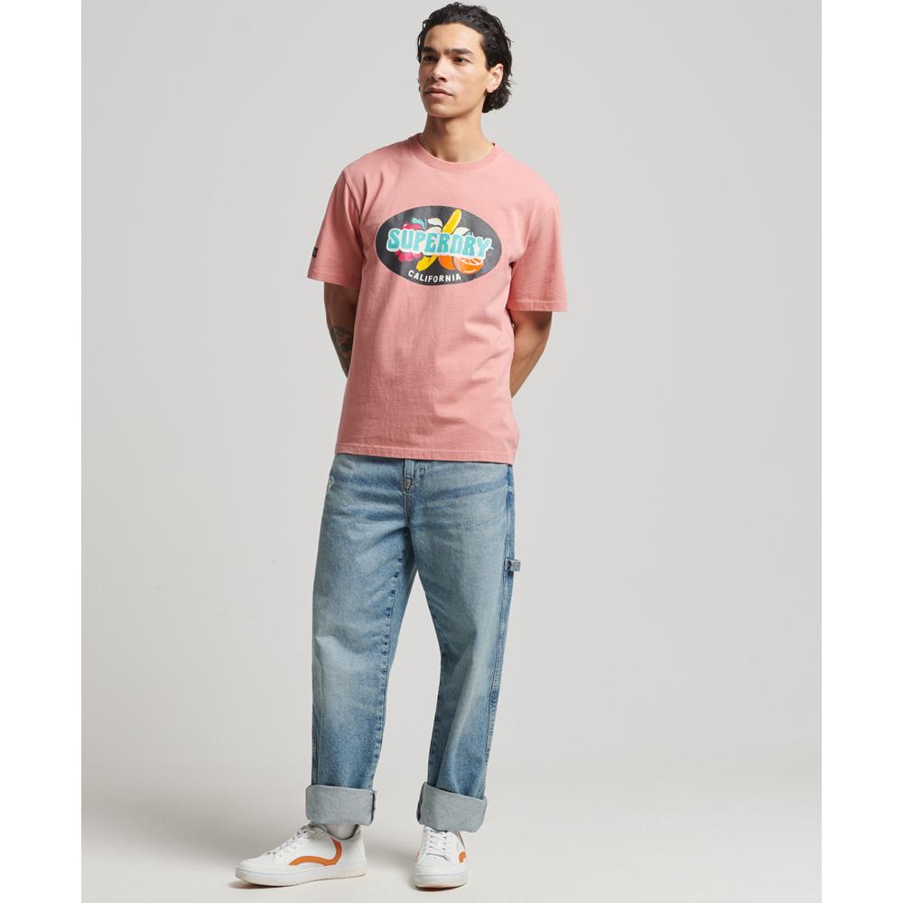 5057847569592 - Mens Vintage Surfer Ranchero T-Shirt Hellbraun - Größe S