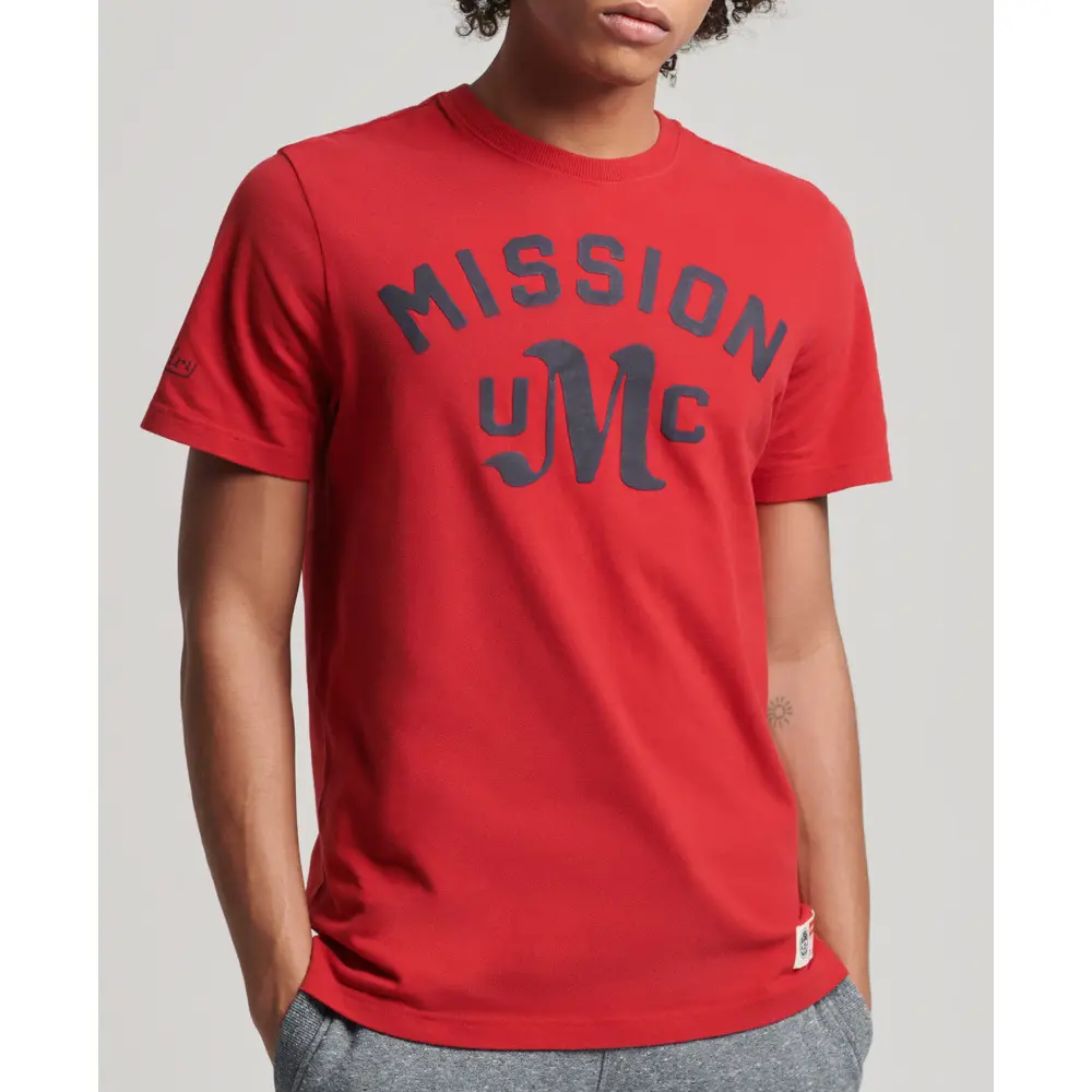 5057847574992 - Mens Athletic Vintage T-Shirt Rot - Größe S