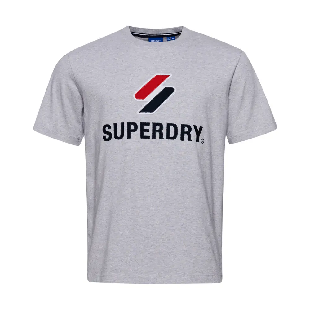 5057847577528 - Mens Code S Stacked T-Shirt mit Logo-Applikation Grau - Größe M