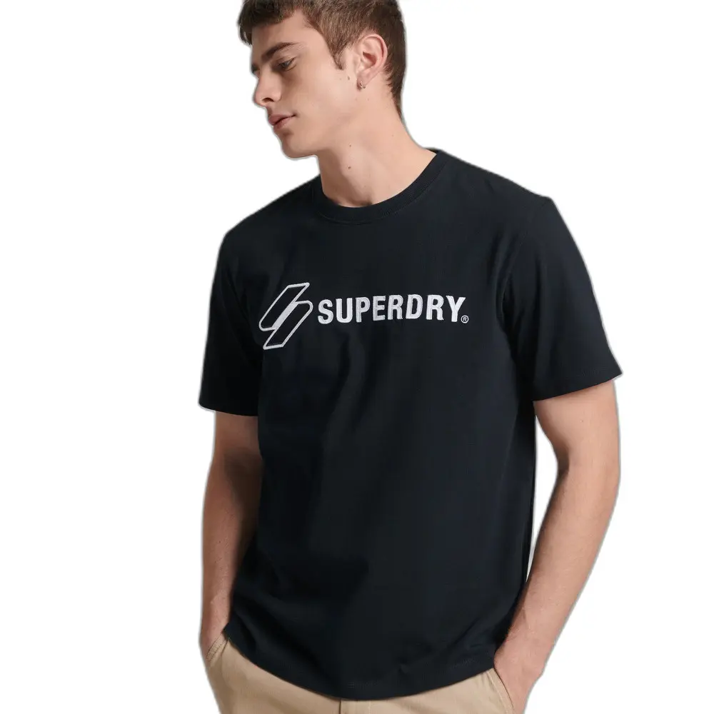 5057847577603 - Mens T-Shirt mit Logo-Applikation Schwarz - Größe S