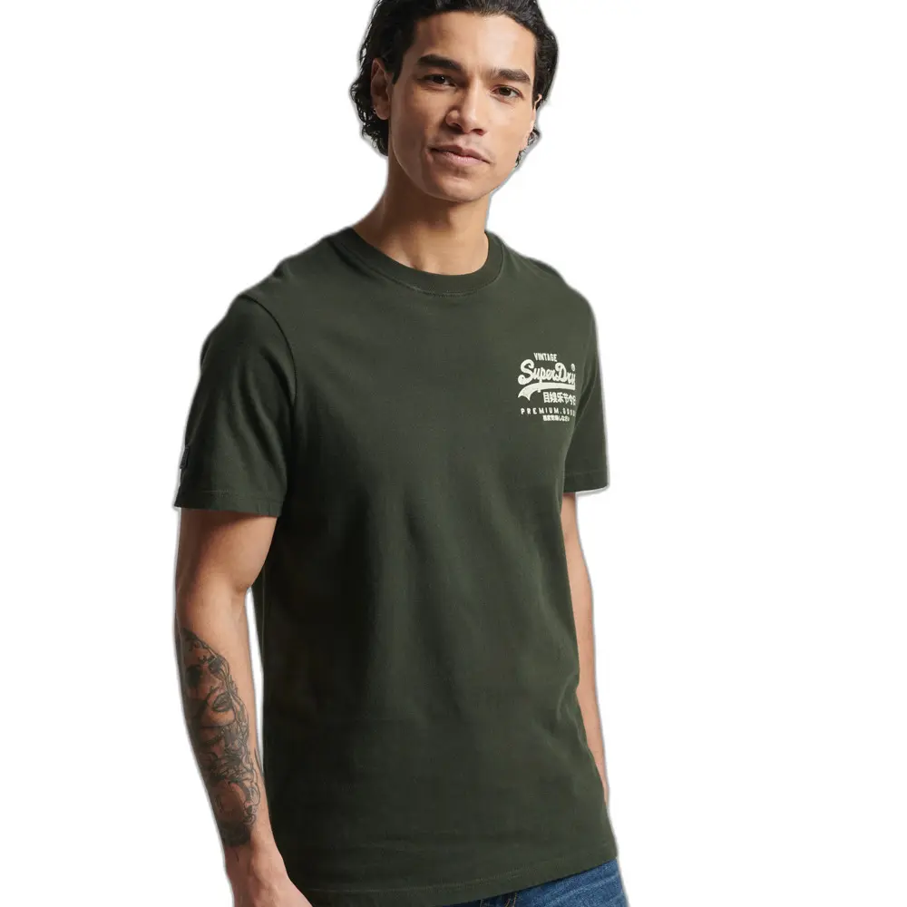 5057847762269 - Herren Vintage Logo Narrative T-Shirt Grün - Größe S