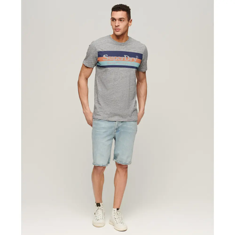 5059726389239 - Herren Vintage Venue T-Shirt Grau - Größe S