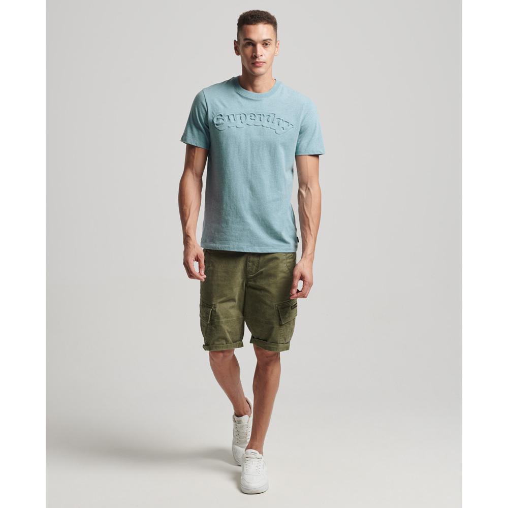 5059726391034 - Herren Klassisches Cooper T-Shirt mit Prägung Blau - Größe S