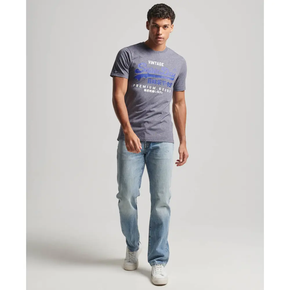 5059726869786 - Herren Klassisches Vintage Logo Heritage T-Shirt Dunkelblau - Größe S