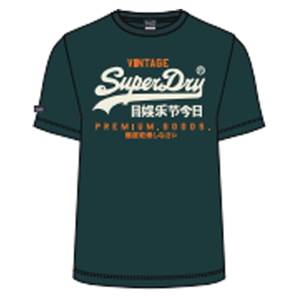 5059726869984 - Herren Klassisches Vintage Logo Heritage T-Shirt Grün - Größe L