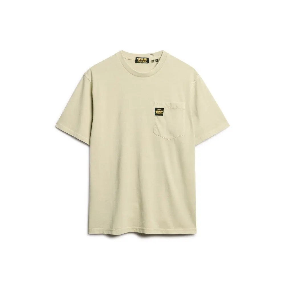Image of T-Shirt mit Brusttasche und kontrastierenden Nähten Superdry