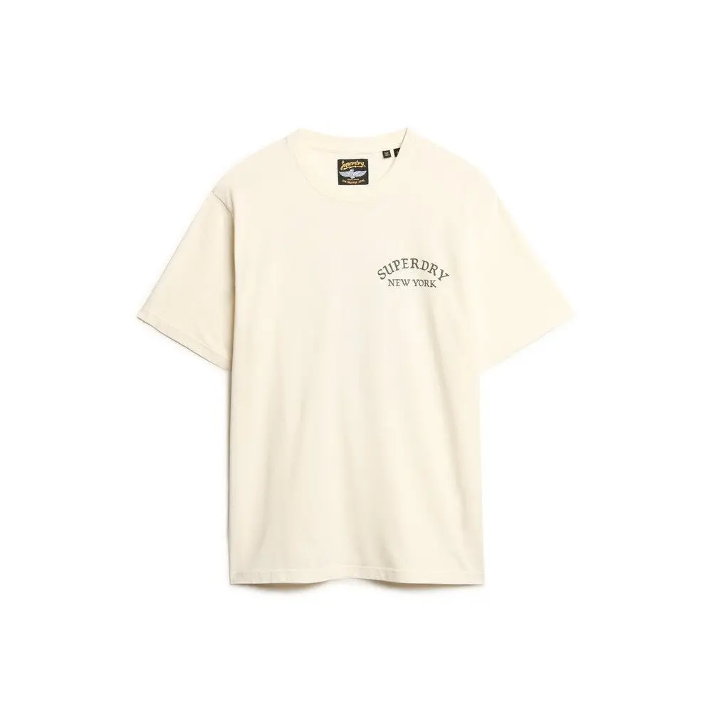 T-shirt largo con motivo di tatuaggio sulla schiena