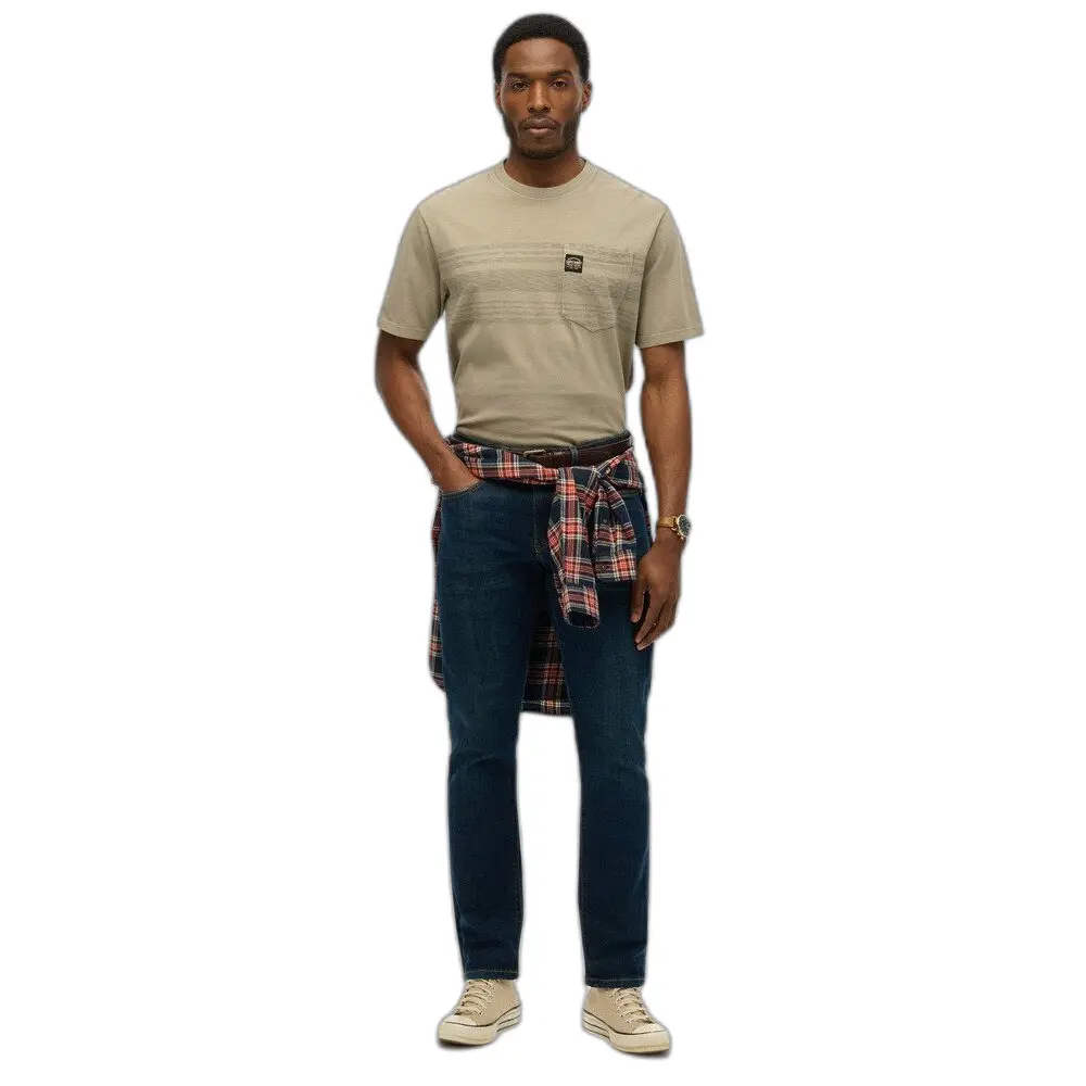 5063068538217 - T-Shirt mit Brusttasche und gestreift Superdry