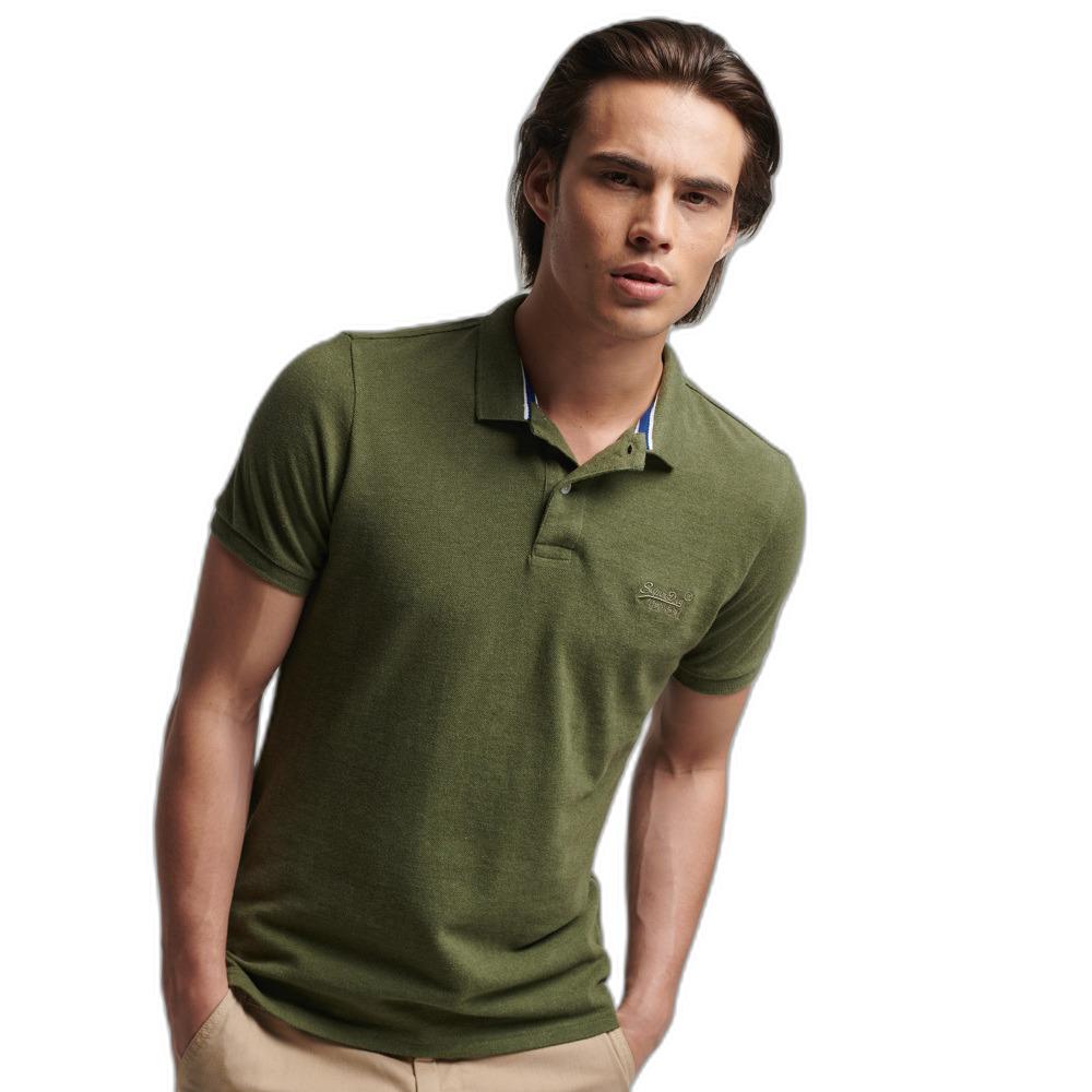 5057847726728 - Mens Klassisches Pikee-Polohemd aus Bio-Baumwolle Grün - Größe S