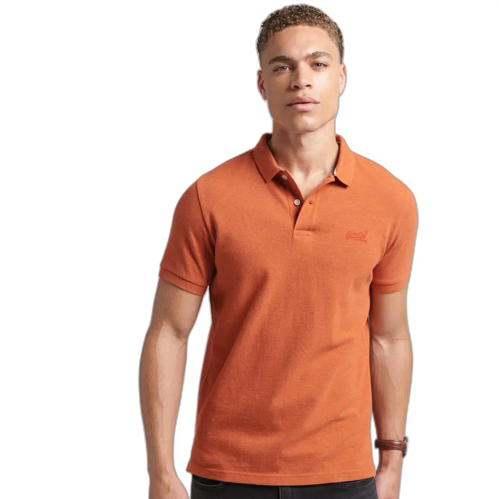 5059726211929 - Mens Klassisches Polohemd aus Pikee Orange - Größe S