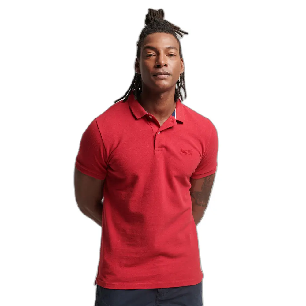 5059726212100 - Mens Klassisches Polohemd aus Pikee Rot - Größe S