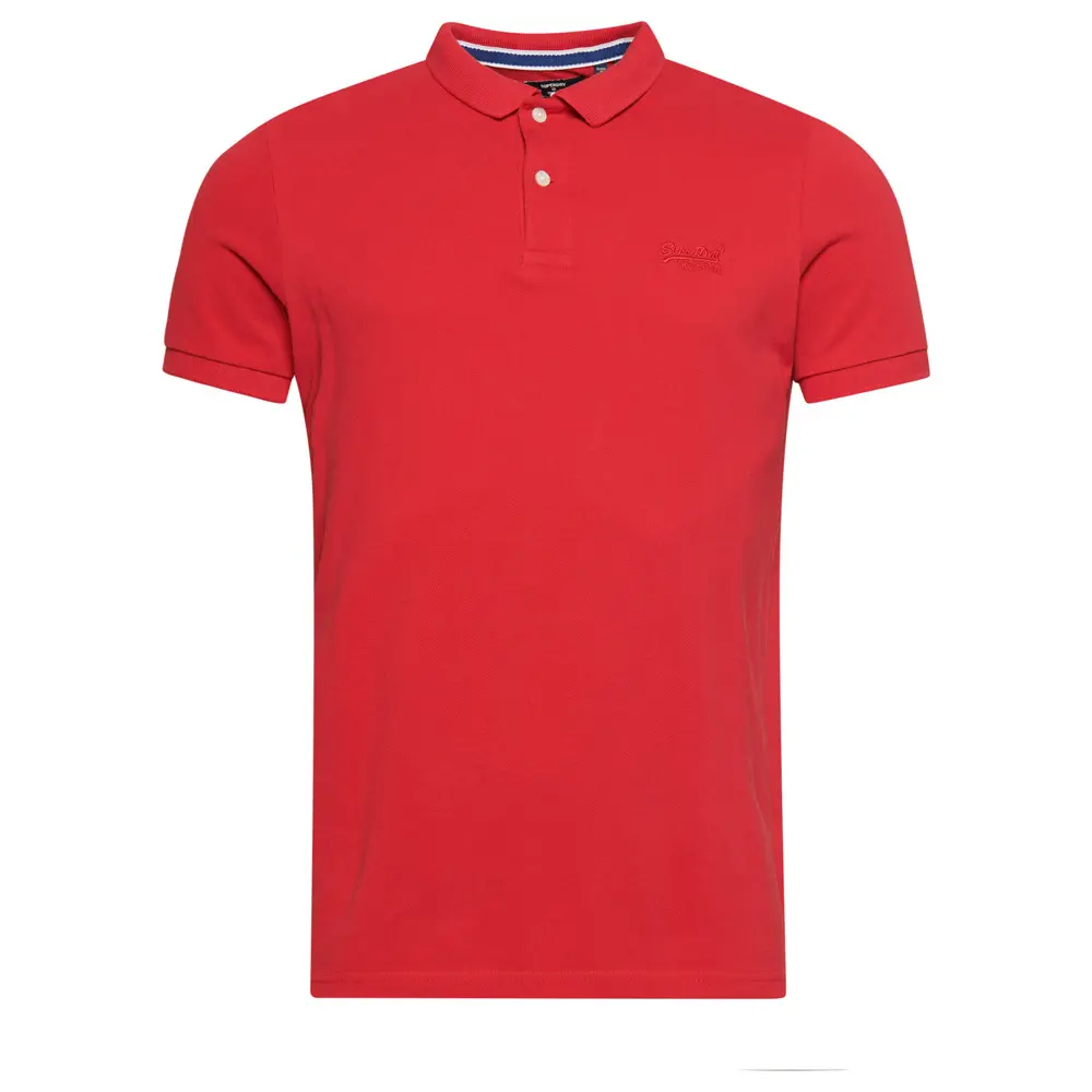 5059726212483 - Herren Klassisches Kurzärmeliges Polohemd aus Pikee Rot - Größe L