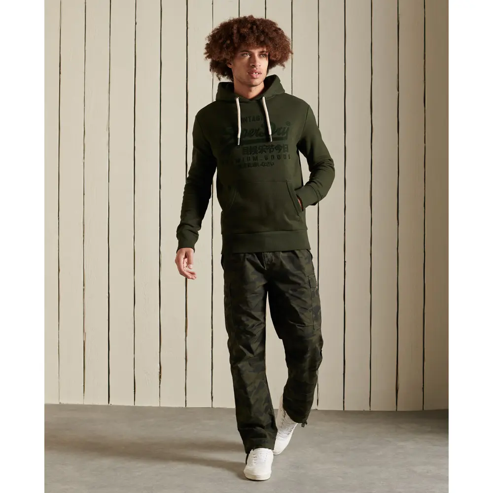 5057847392114 - Herren Farblich Abgestimmtes Vintage Logo Hoodie Grün - Größe S