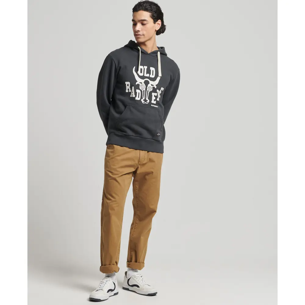 5057847590220 - Herren Vintage Surf Ranchero Hoodie Dunkelgrau - Größe L