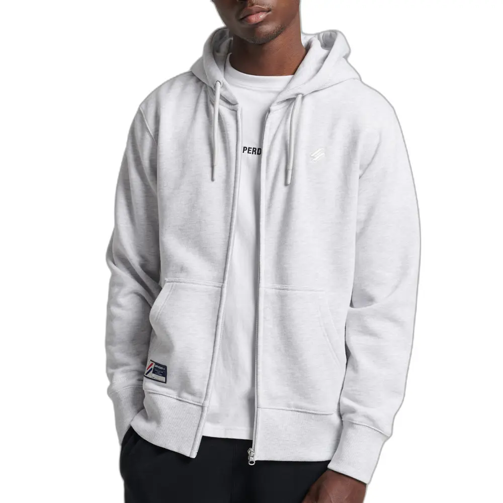 5057847805393 - Herren Code Essential Kapuzenjacke Hellgrau - Größe XS