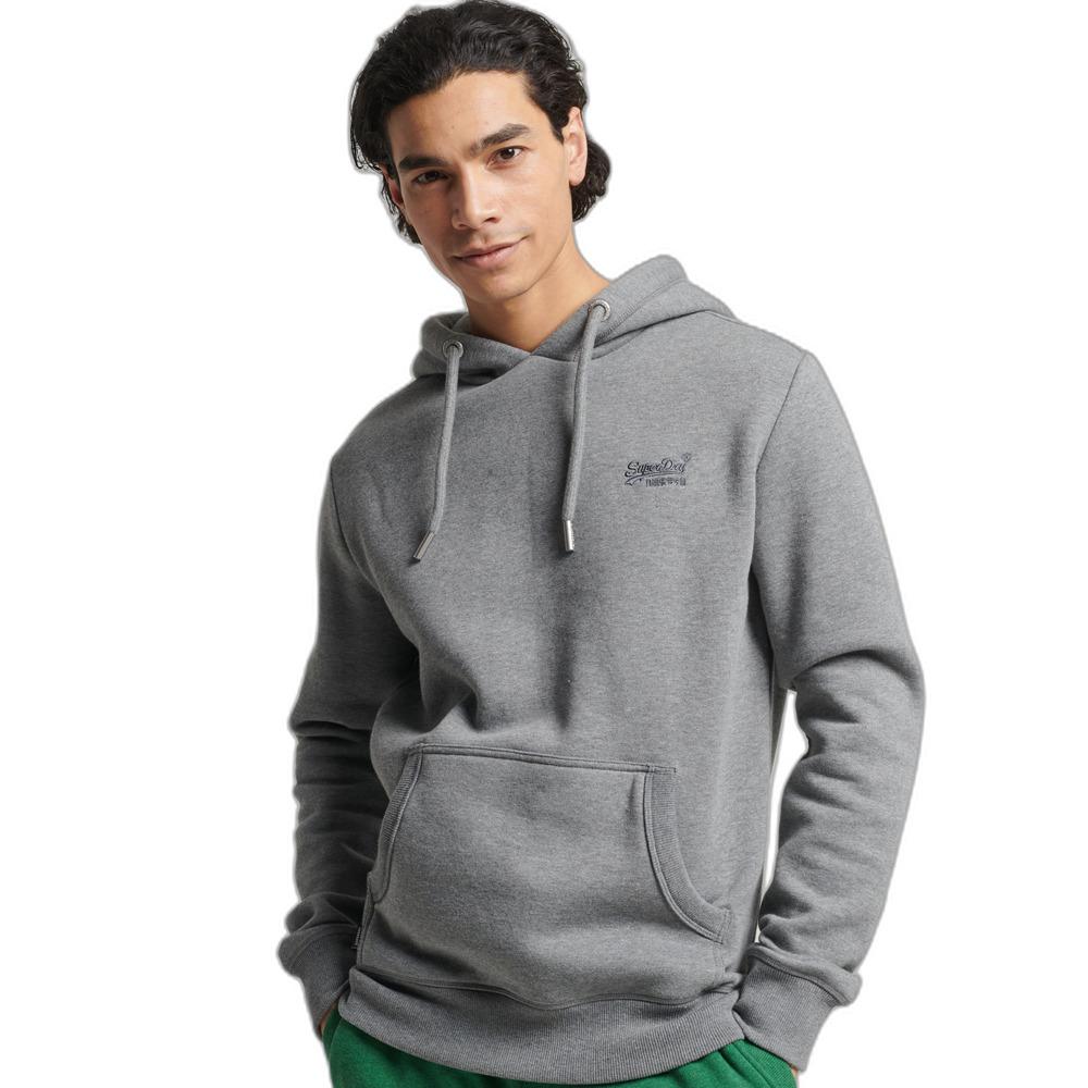 Felpa con cappuccio e logo ricamato in cotone organico  Vintage