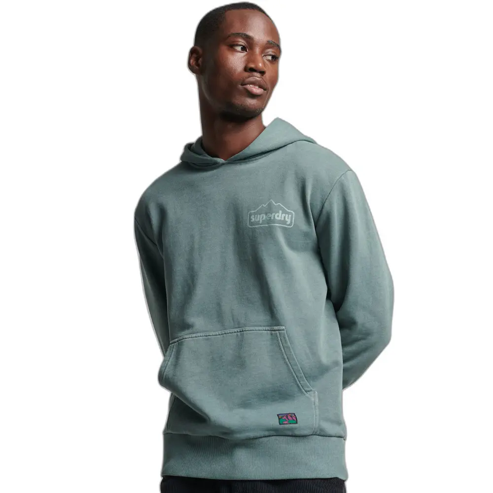 5059726251130 - Mens Vintage 90er Terrain Hoodie Grün - Größe XL