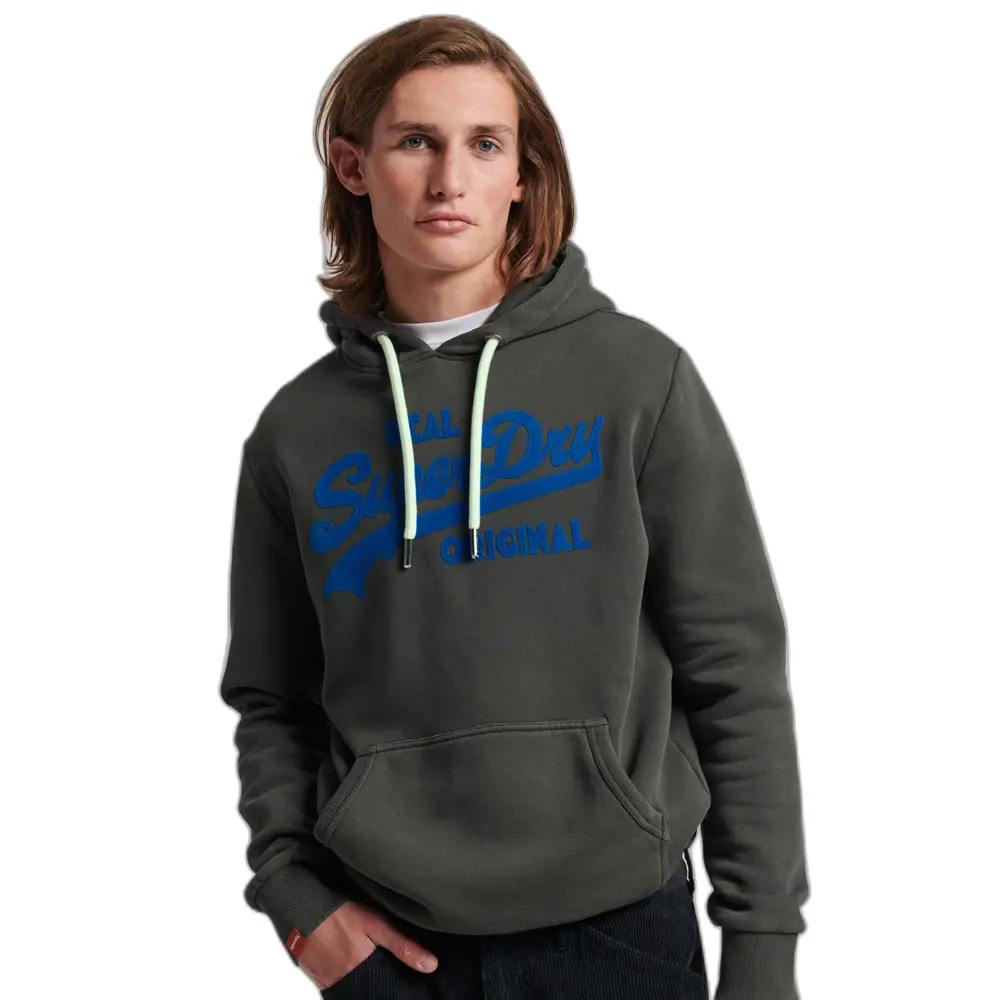 5059726449797 - Mens Herren Grau Hoodie Mit Vintage-Logo Druck Größe S - Größe S