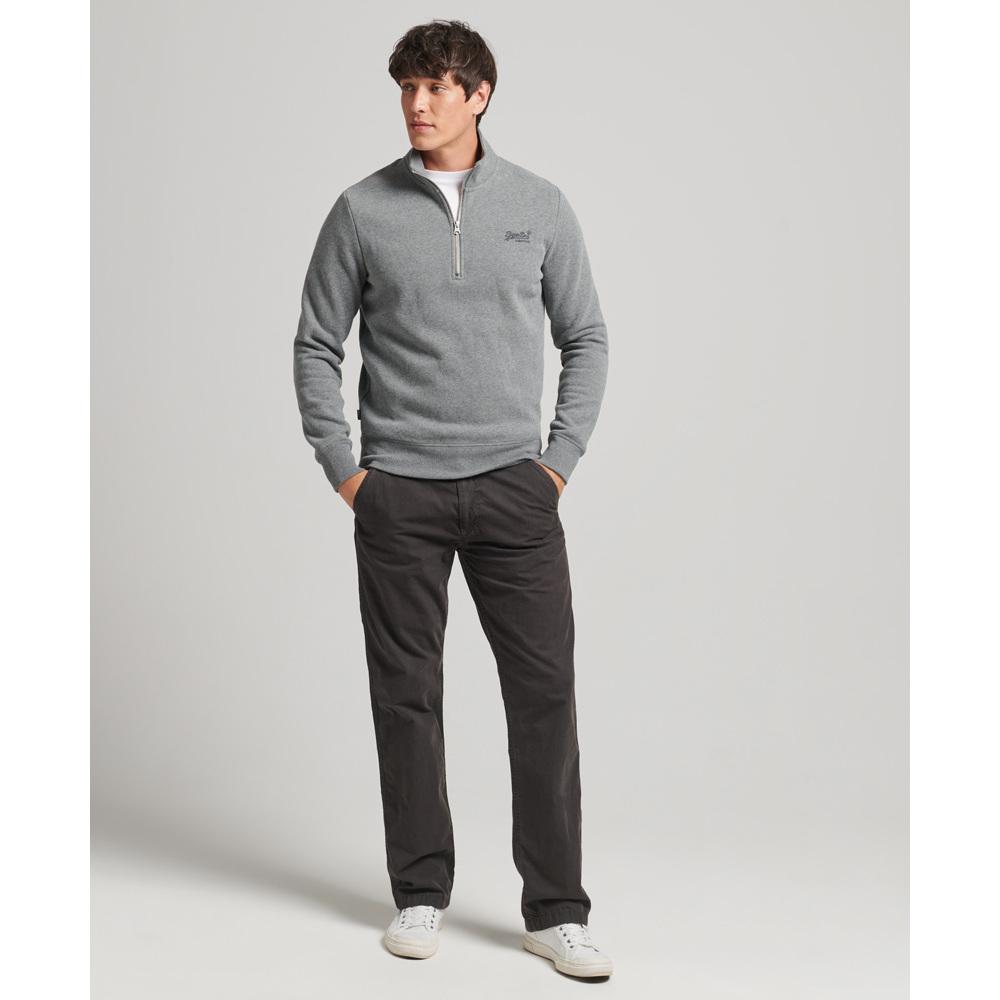 5059726215002 - Mens Essential Bio-Baumwoll Half Zip Sweatshirt mit Logo Grau - Größe Xxl 5059726215002 - Mens Essential Bio-Baumwoll Half Zip Sweatshirt mit Logo Grau - Größe Xxl